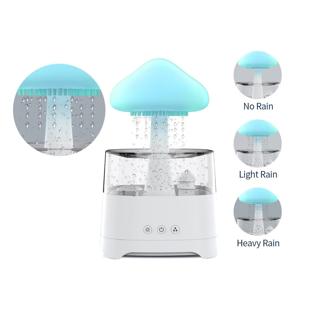 5 IN 1 Bluetooth Speaker Rain Cloud Humidifier, switchable 7 colors, 450ml capacity super quiet, intelligent anti-dry function thumbnail 3