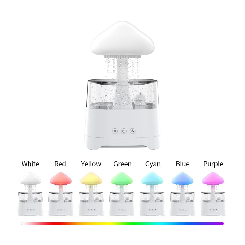 5 IN 1 Bluetooth Speaker Rain Cloud Humidifier, switchable 7 colors, 450ml capacity super quiet, intelligent anti-dry function thumbnail 6